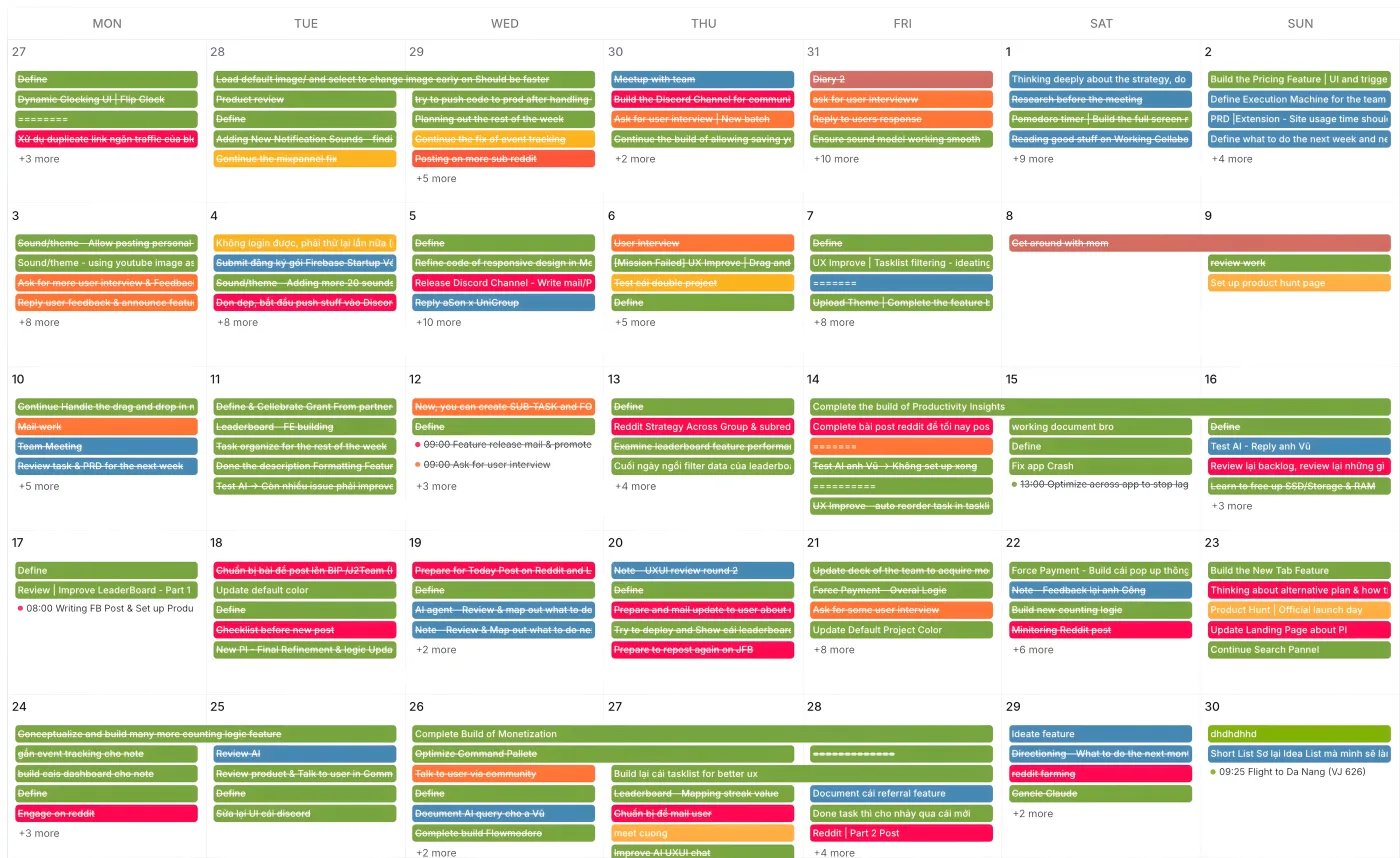 10000hours planning view for using connected Notion context